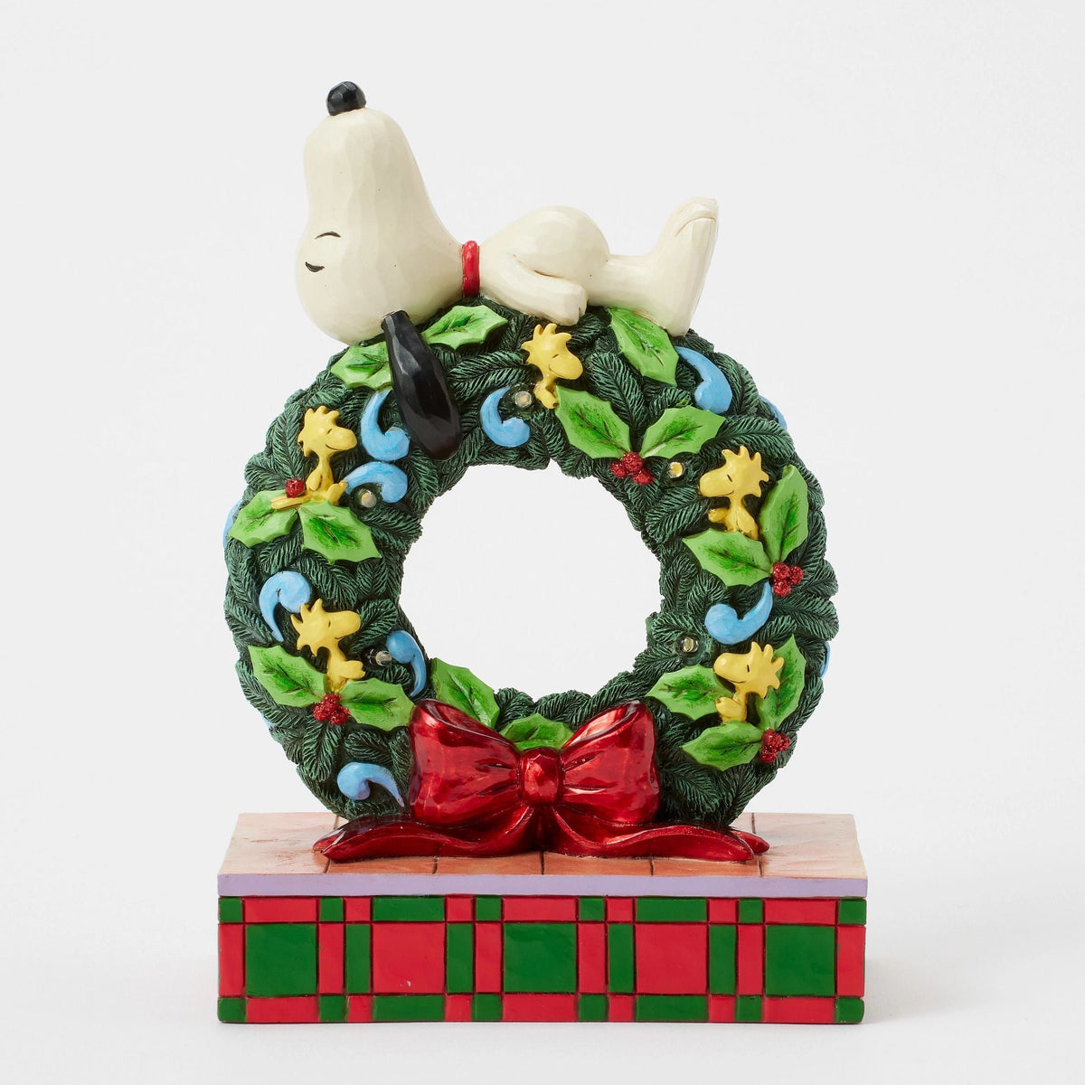 Snoopy Sleeping on LED Wreath