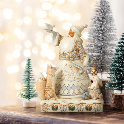 Woodlnd Santa Holding Dove Fig