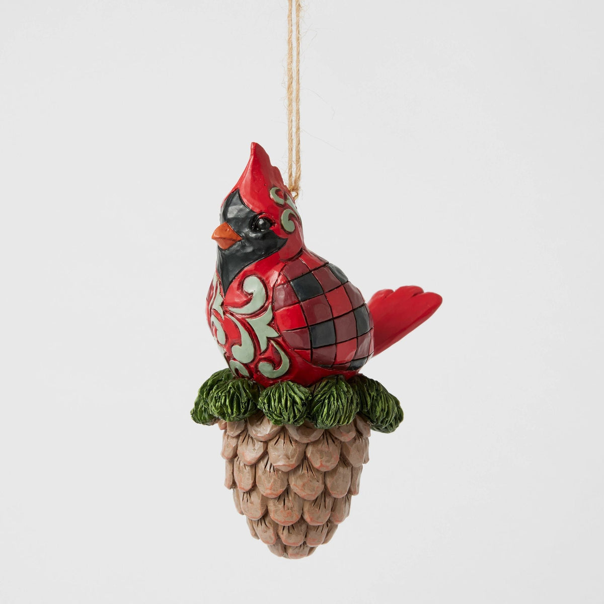 Highlnd Glen Cardinal Pine Orn