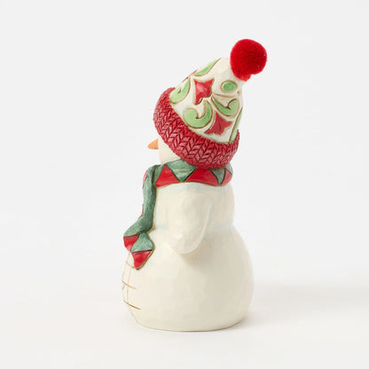 Snowman with Dog & Scarf Pint