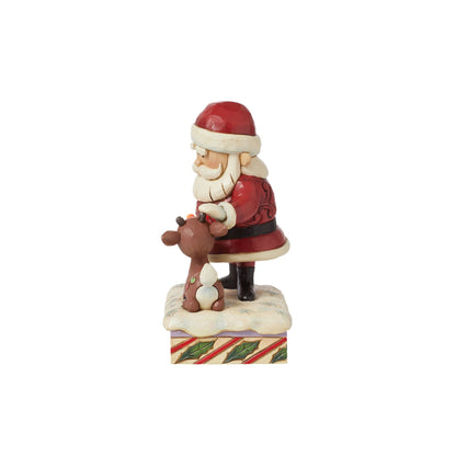 Santa Petting Rudolph