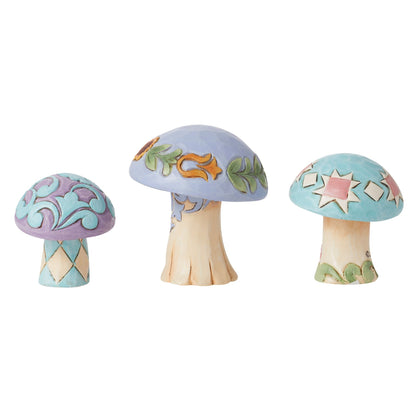 Mushrooms Set of 3 Figurines
