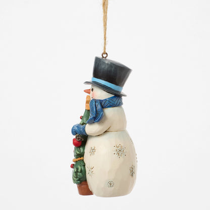 Snowman with Tree Ornament