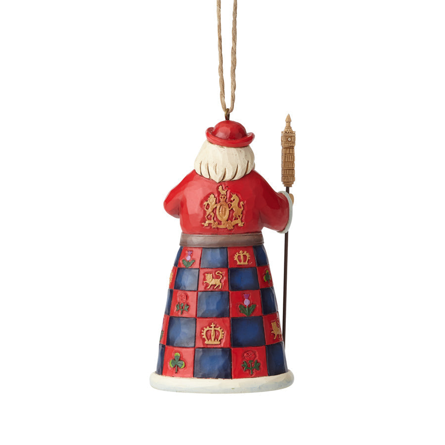 British Santa Ornament