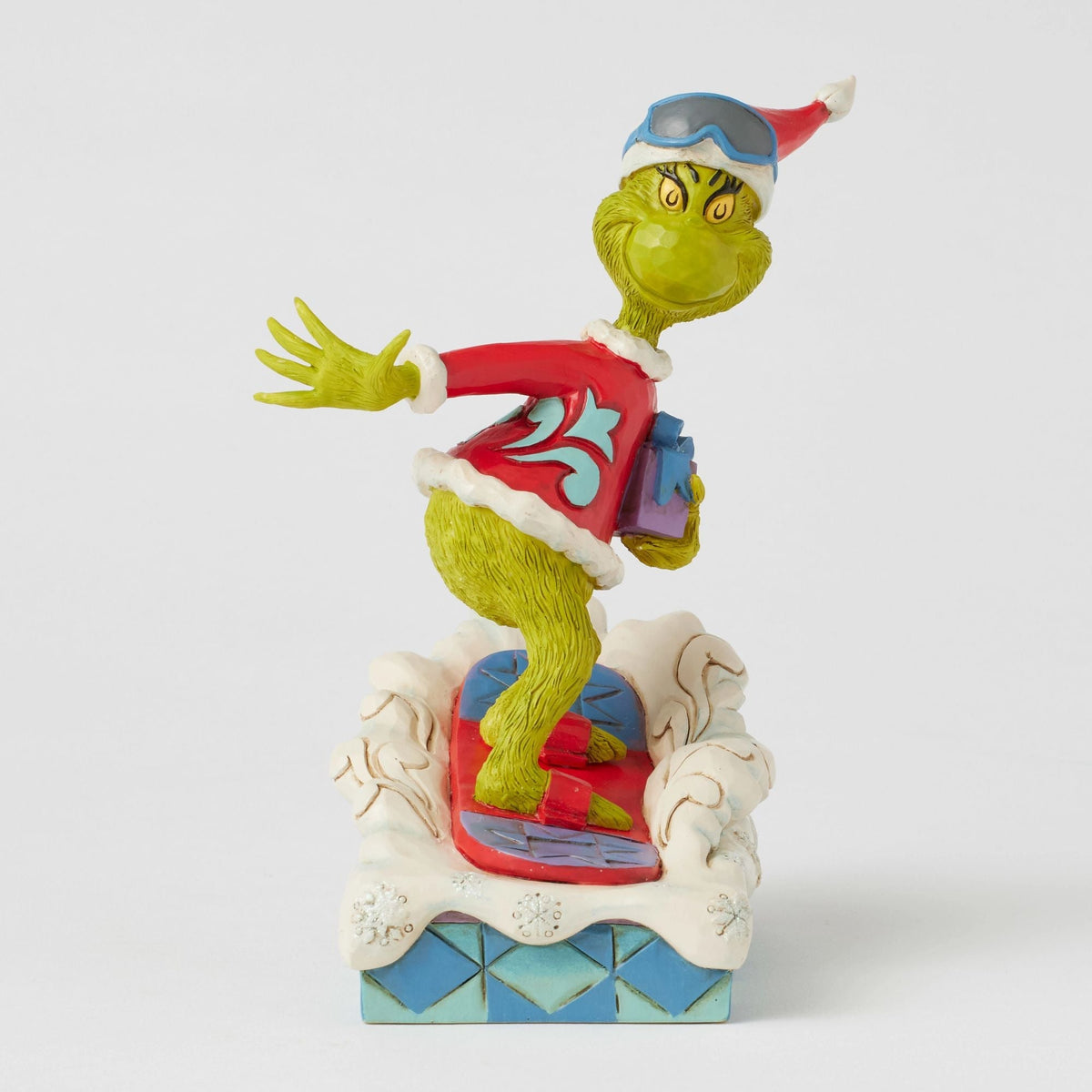 Grinch Snowboarding Fig