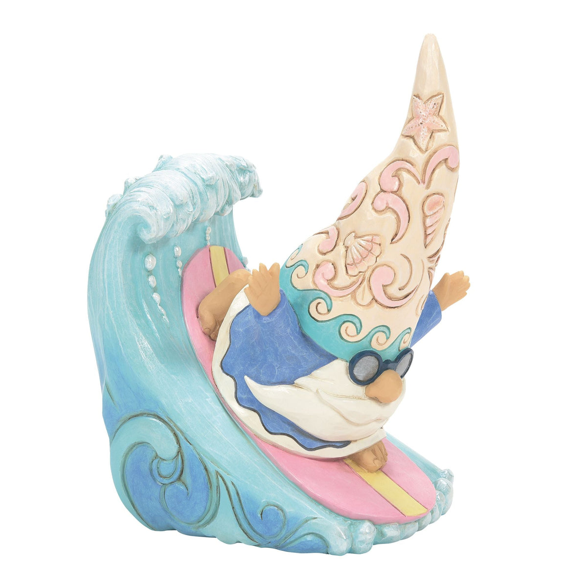 Coastal Gnome Surfing Figurine