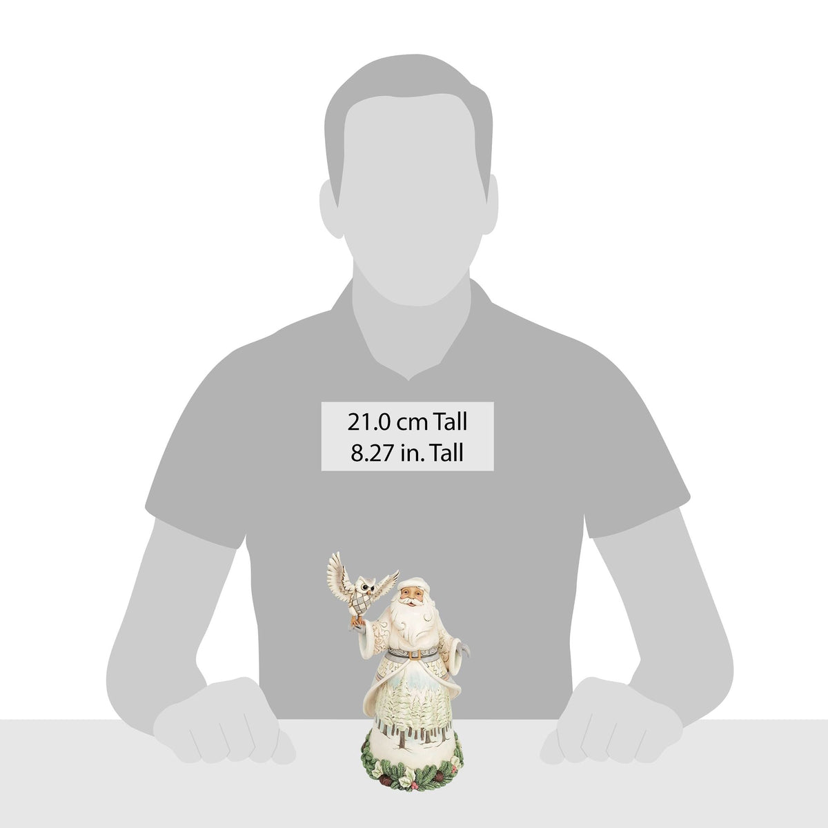 Wdlnd Santa with Owl Figurine