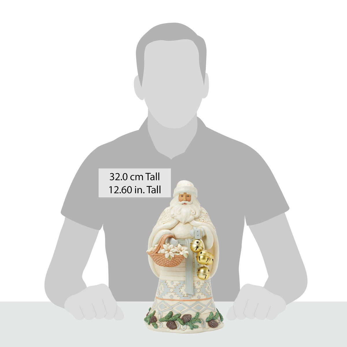 Wdlnd Santa Bkt and Bells Fig