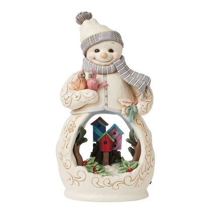 Snowman with Open Scene�LED Fi