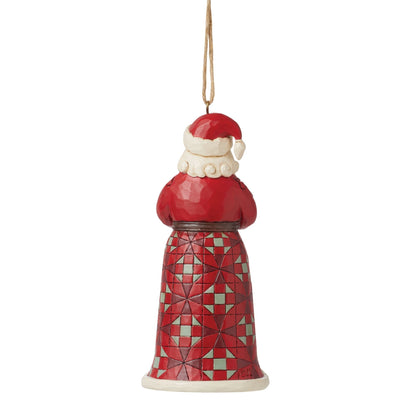 Santa with Tree in Skirt Orn