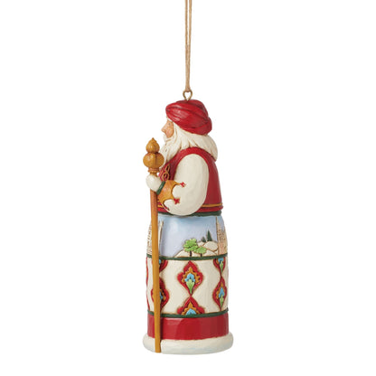 Santa Around World Turkey Orn