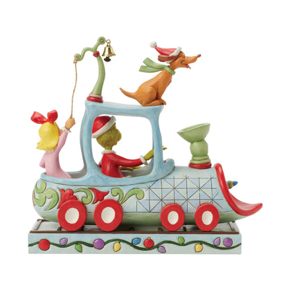 Grinch, Max and Cindy on Train