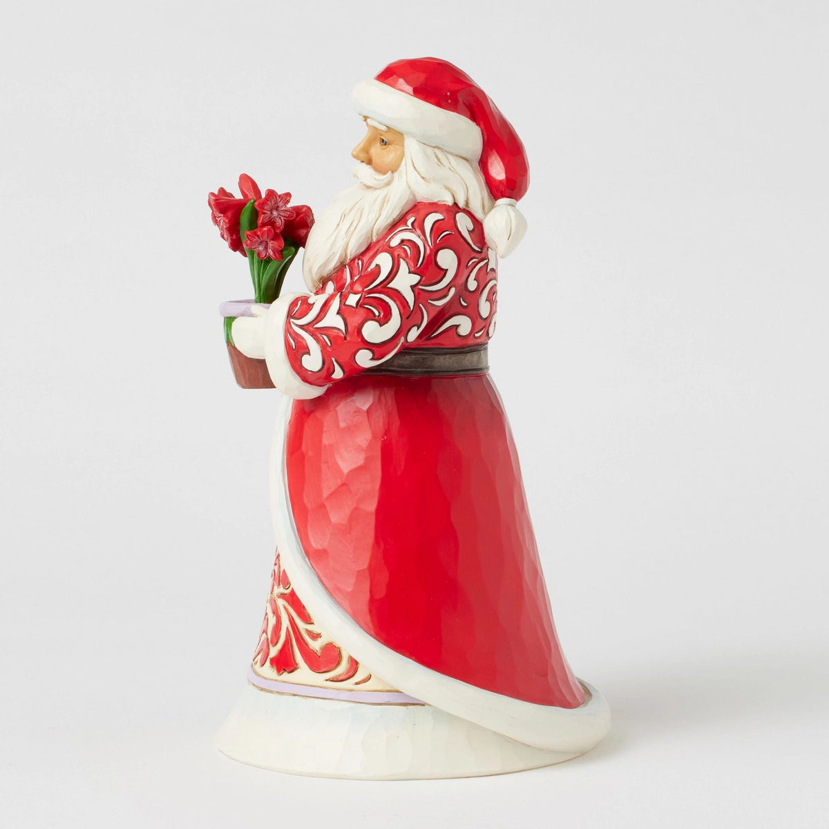 Santa with Blooming Amaryllis