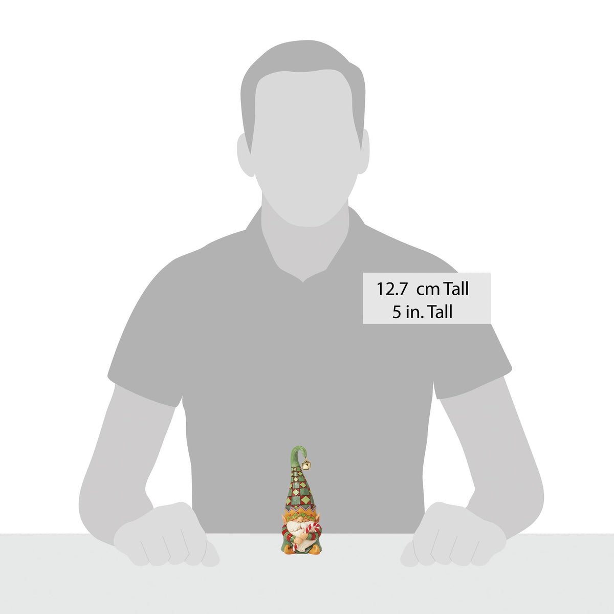 Gnome Elf Hold Candy Cane Fig