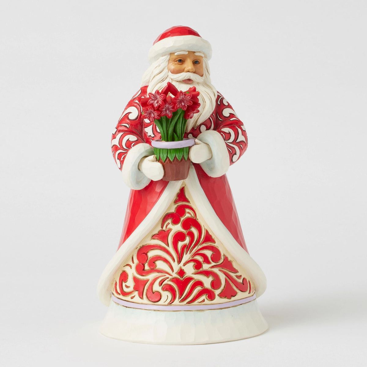 Santa with Blooming Amaryllis