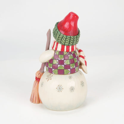 Snowman with Dog Peeking Fig