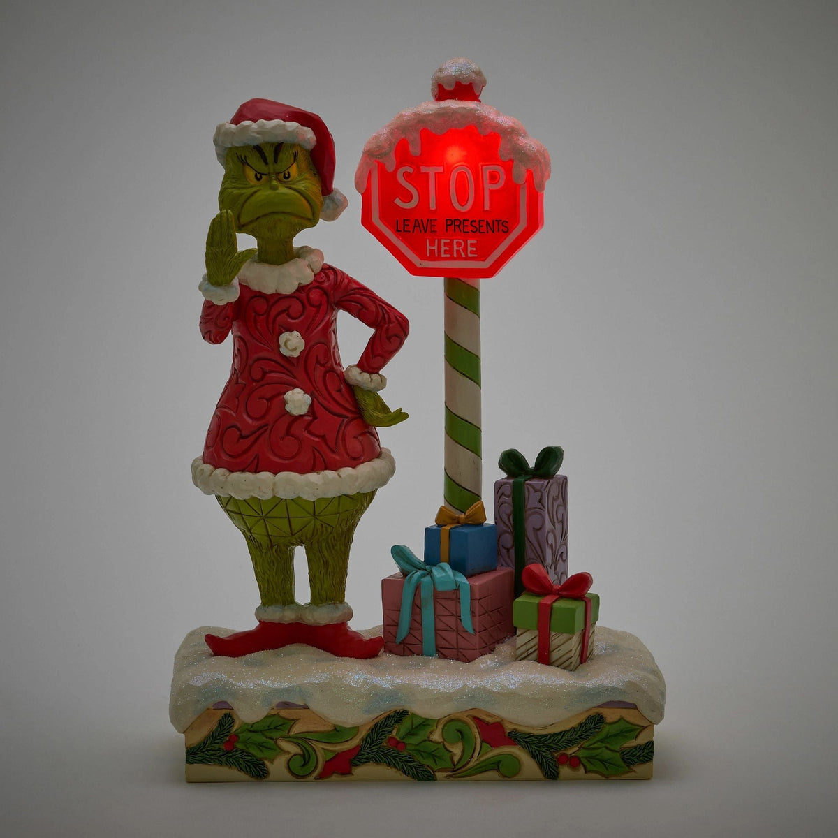 Grinch by Stop Sign LED Fig