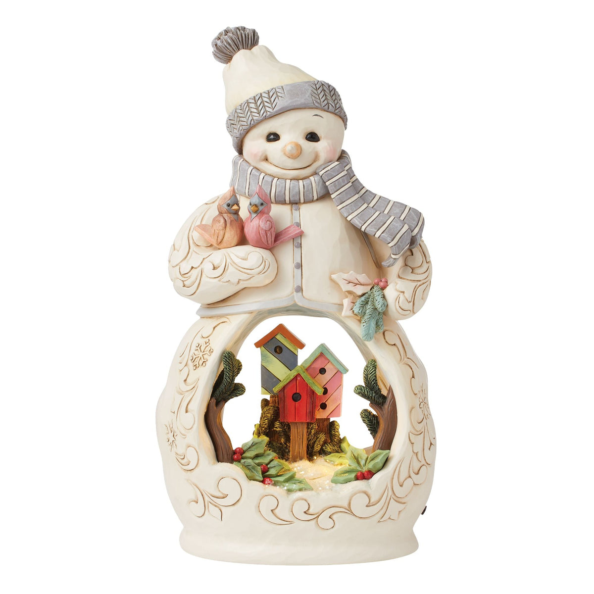 Snowman with Open Scene�LED Fi