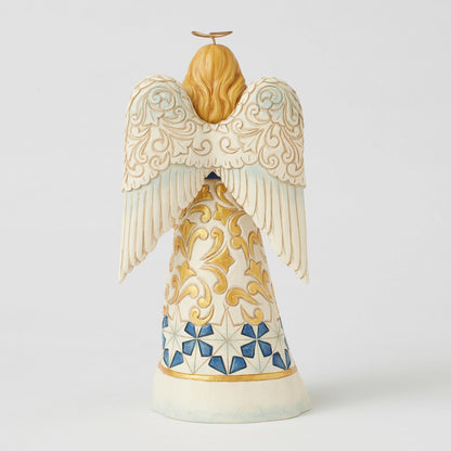Blue & Gold Angel Figurine