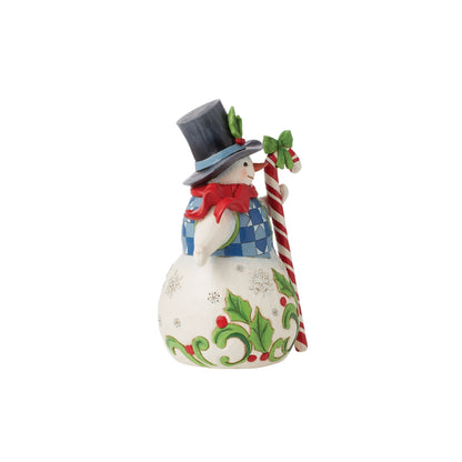 Snowman with Candy Cane