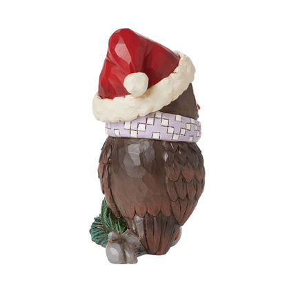 Mini Owl with Santa Hat Fig