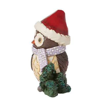 Mini Owl with Santa Hat Fig