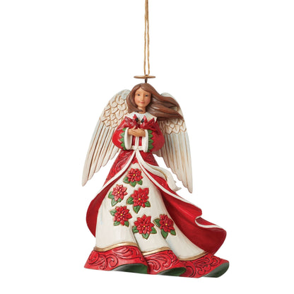 Red Angel with Cardinals Orn
