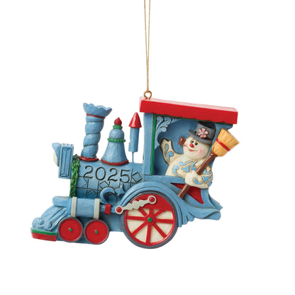 Dated 2025 Frosty in Train Orn