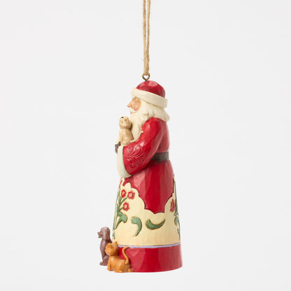 Santa With Pets Ornament
